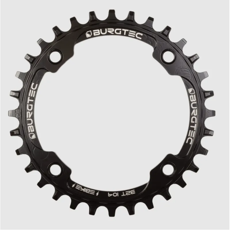 Plată sigură Pinion față pentru bicicletă BURGTEC 104mm BCD Inside Fit E­Bike Steel Thick Thin Chainring ­34T